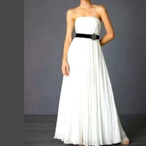 Astral BHLDN Star Silk Strapless Dress Velvet Belt